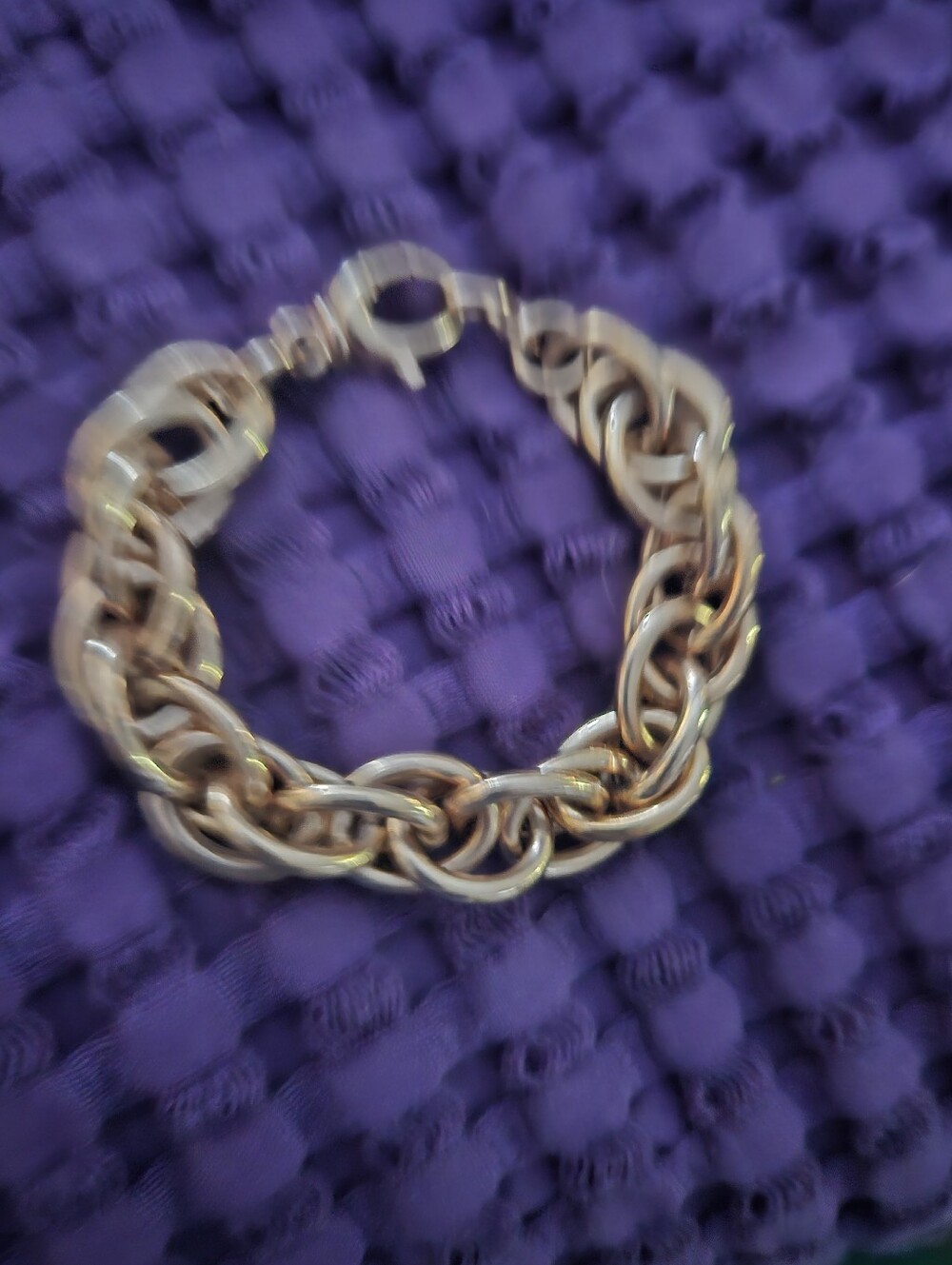 Vintage  Bronze Rose Gold Fancy Link Bracelet